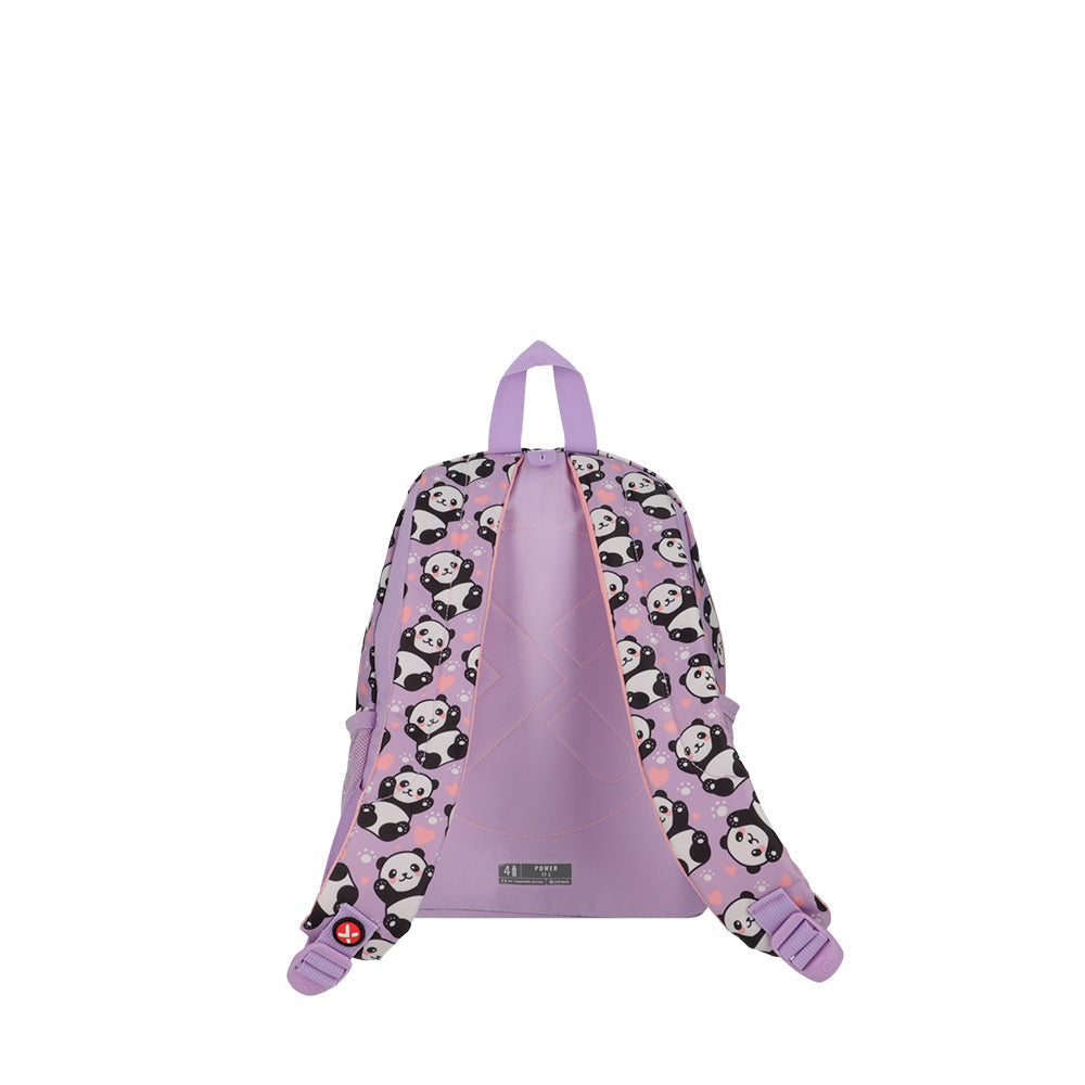 Mochila feminina infantil Power Panda Lilás
