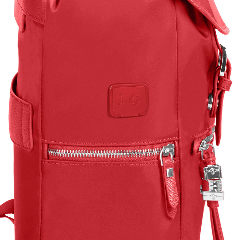 Mochila KARISSA BIZ Backpack 14.1 + Flap W/USB Formula Red