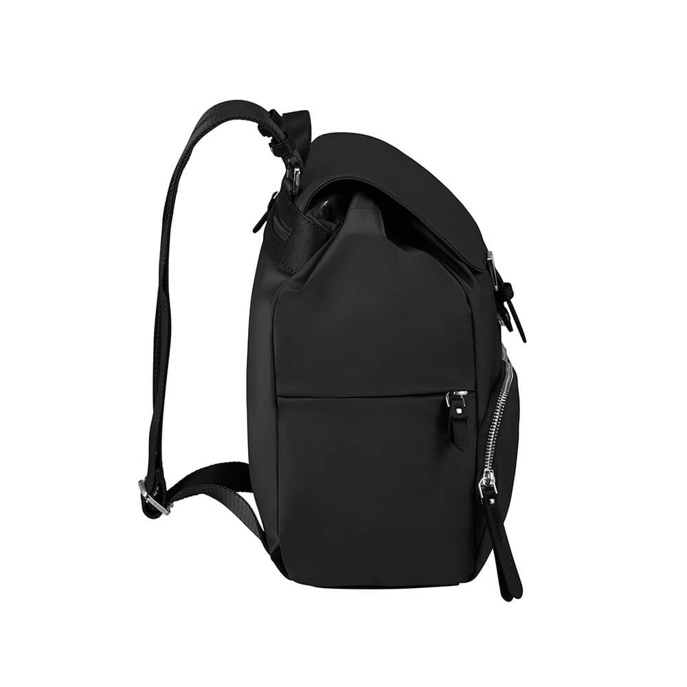 Mochila Samsonite Essentially Karissa com 3 Bolsos Preta