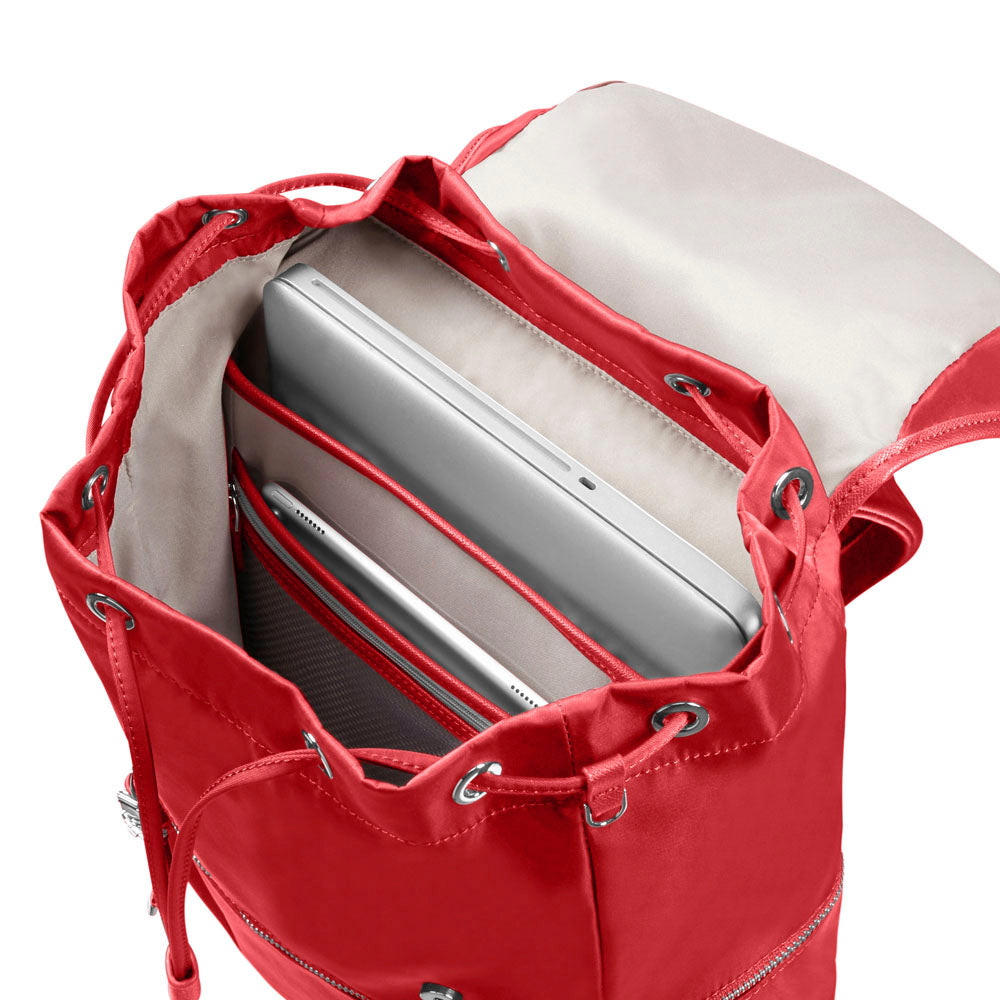 Mochila KARISSA BIZ Backpack 14.1 + Flap W/USB Formula Red