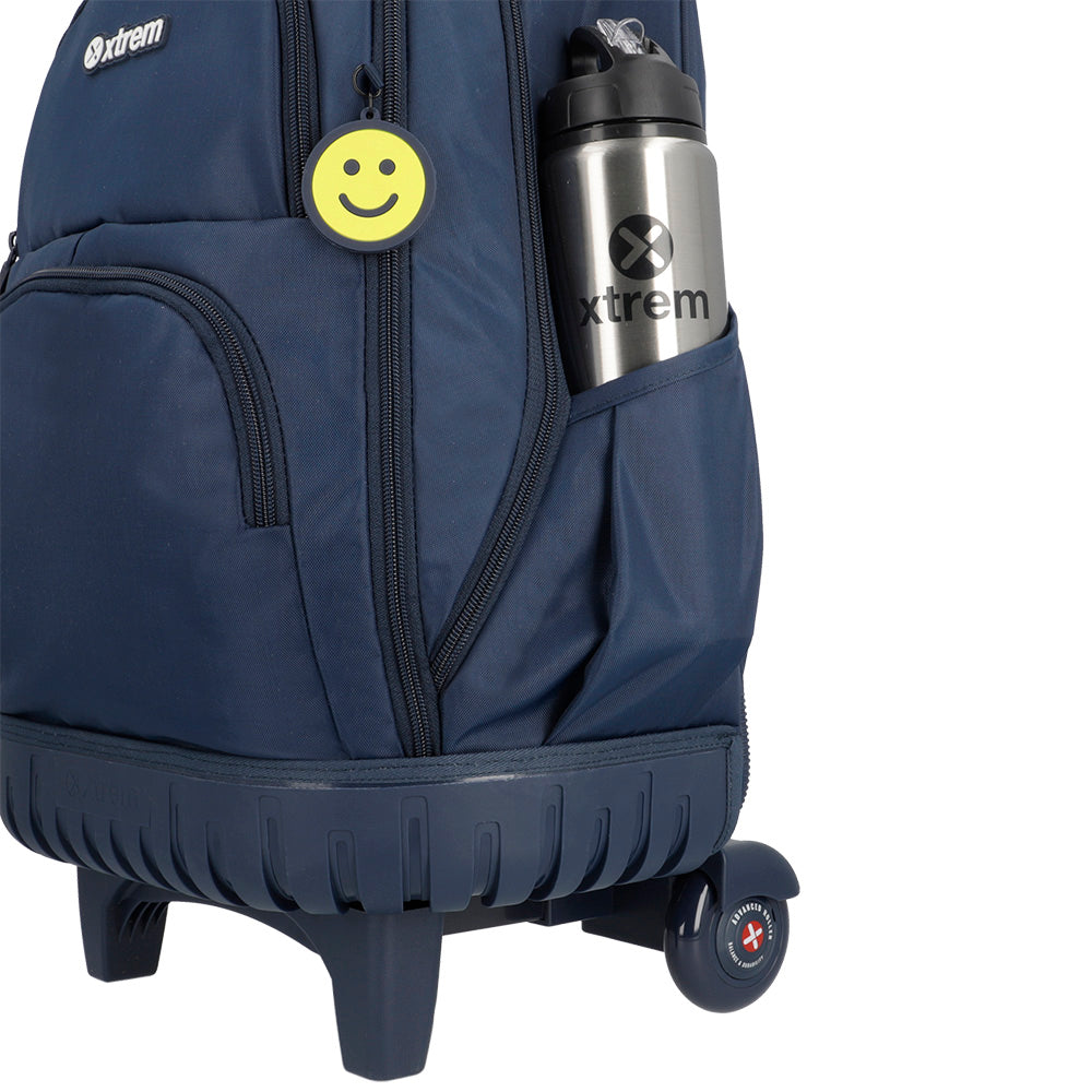 Mochila de Rodinha masculina infantil Cross azul