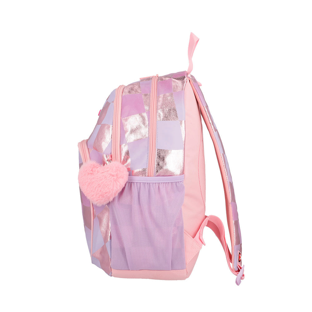 Mochila feminina infantil Hopper Checks Lilás