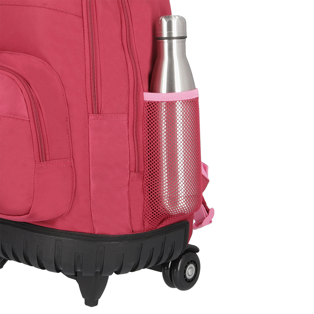 Mochila com rodas para notebook feminina Acceleration Java rosa 16"