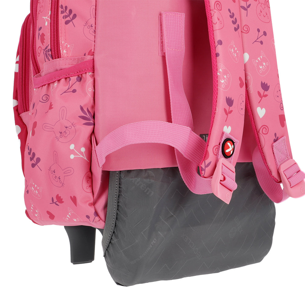 Mochila de Rodinha feminina infantil Lincoln Rosa