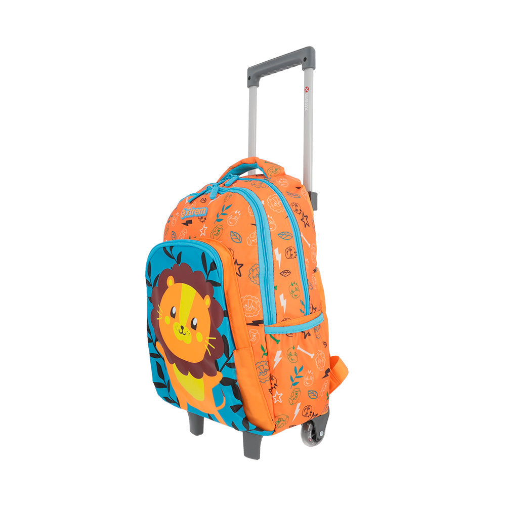 Mochila de Rodinha masculina infantil Lincoln Laranja