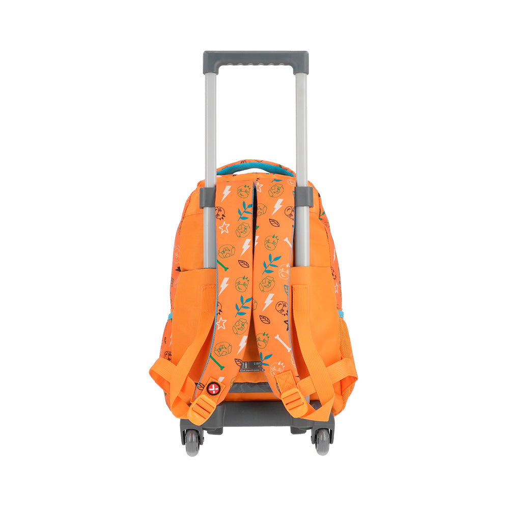 Mochila de Rodinha masculina infantil Lincoln Laranja
