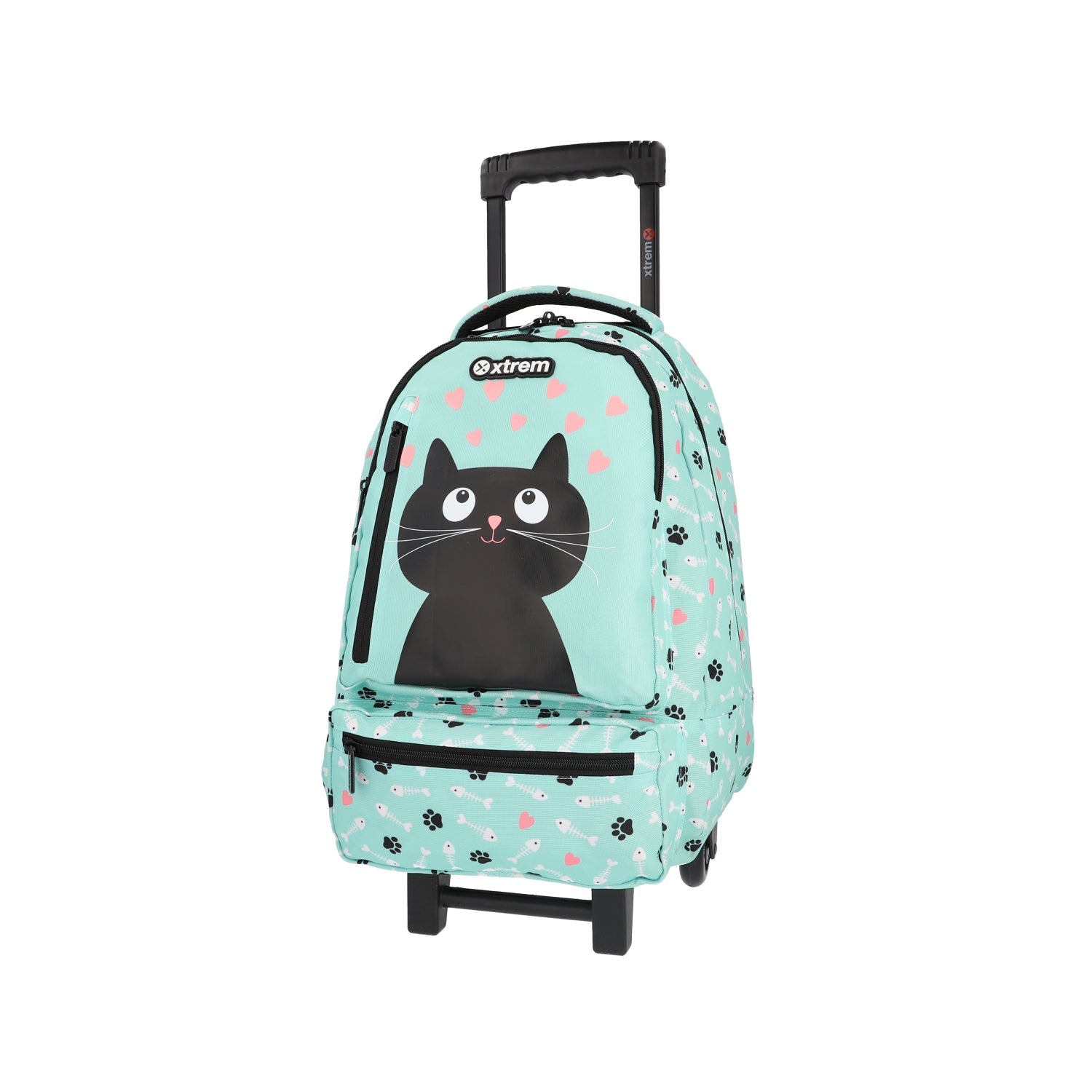 Kit Escolar Xtrem 4Pc Run Pack 295 Menta Com Gato