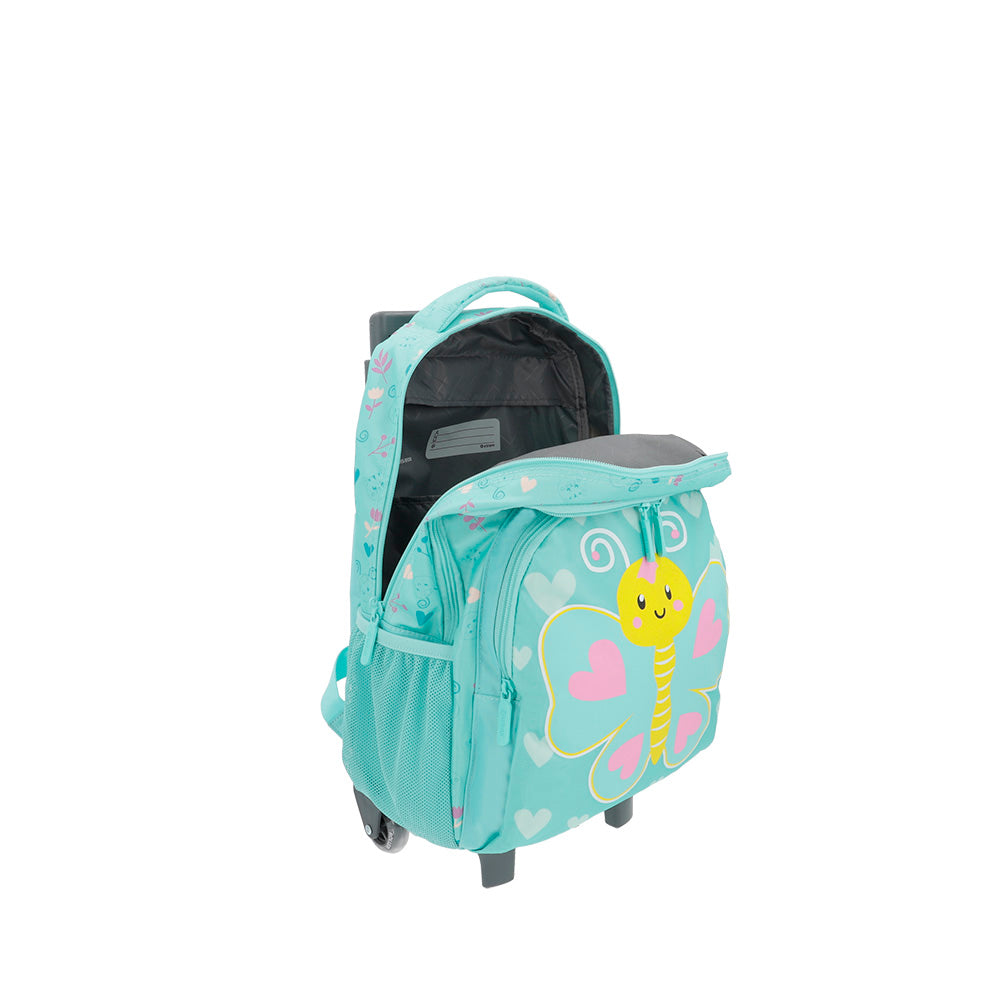 Mochila de Rodinha feminina infantil Lincoln verde água