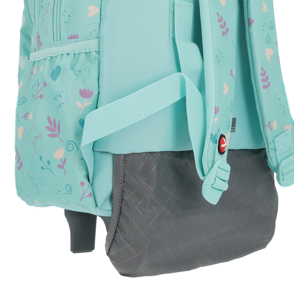 Mochila de Rodinha feminina infantil Lincoln verde água