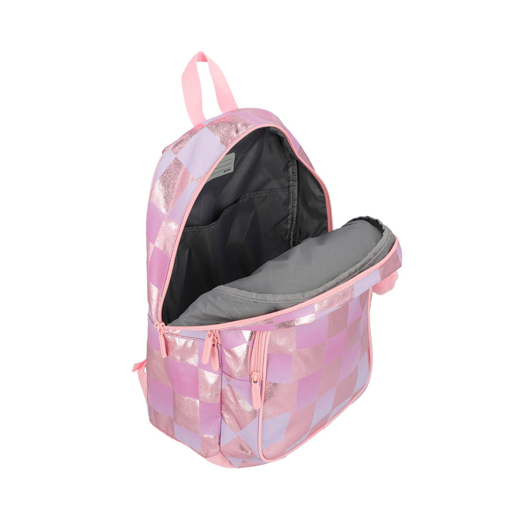Mochila feminina infantil Hopper Checks Lilás