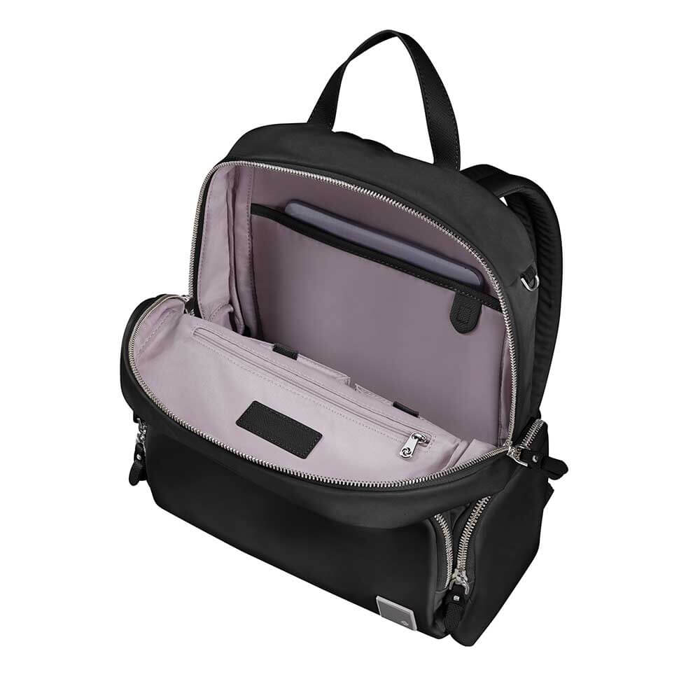 Mochila Samsonite Essentially Karissa com 3 Bolsos Preta