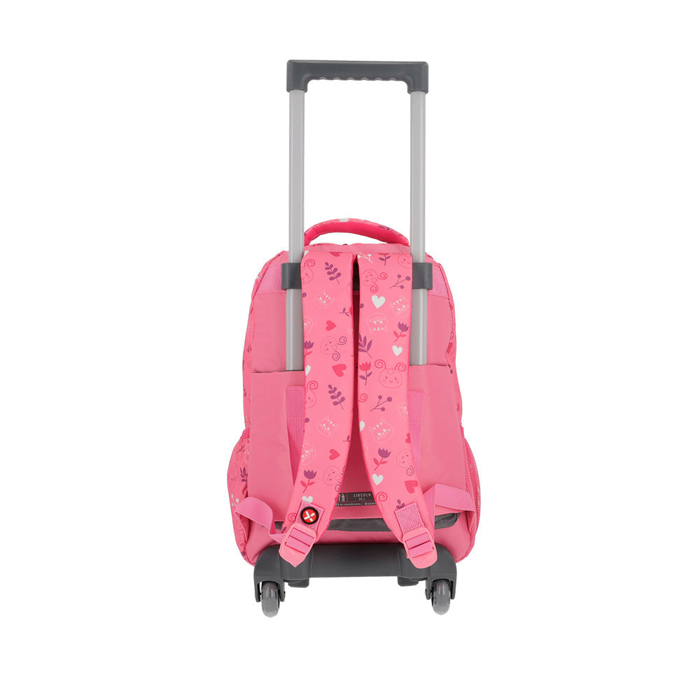 Mochila de Rodinha feminina infantil Lincoln Rosa