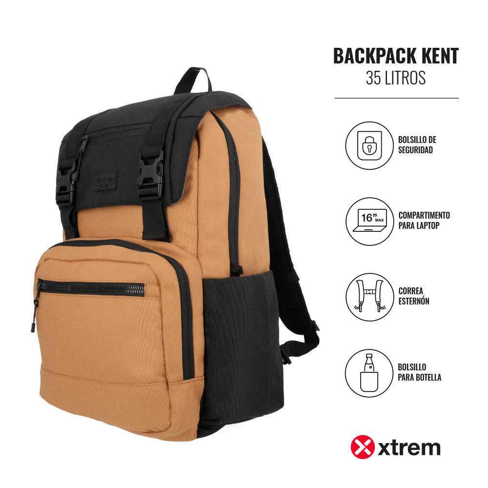 Mochila para notebook 16" masculina Kent Marrom
