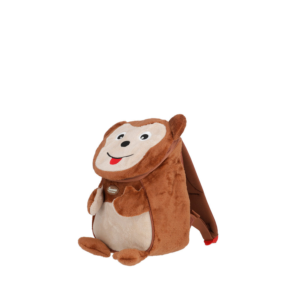 Mochila infantil masculina Parker Macaco marrom