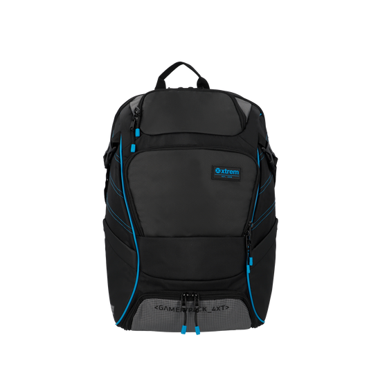 Mochila para Notebook 17" masculina Gamerpack Preta e Azul