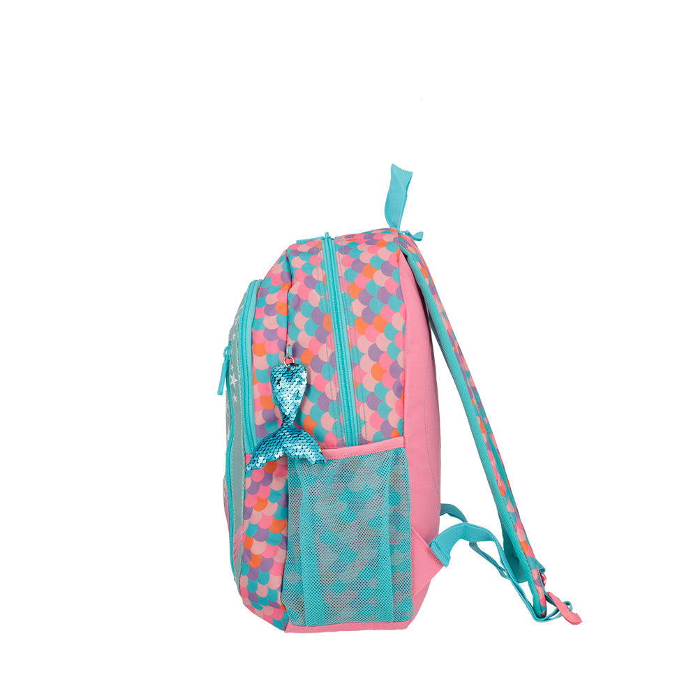 Mochila feminina infantil Logan Sereia Rosa
