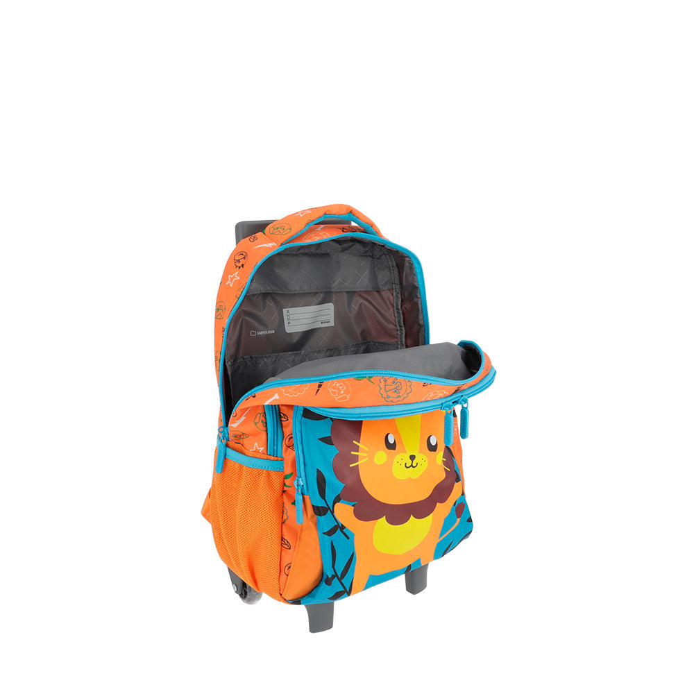 Mochila de Rodinha masculina infantil Lincoln Laranja