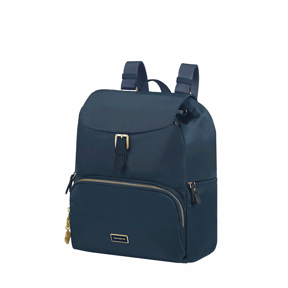 Mochila Samsonite Casual Karissa 2.0 com 3 bolsos e 1 fivela Azul Marinho