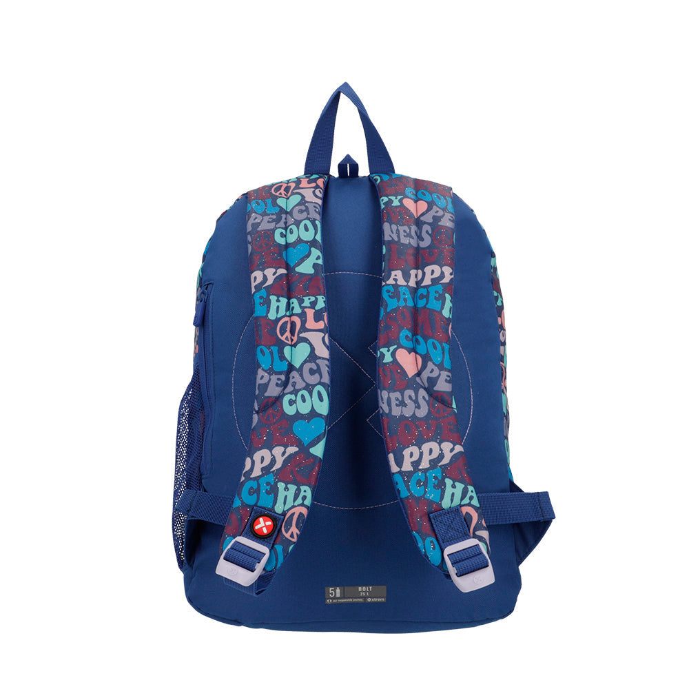 Mochila feminina infantil Bolt Coração Azul