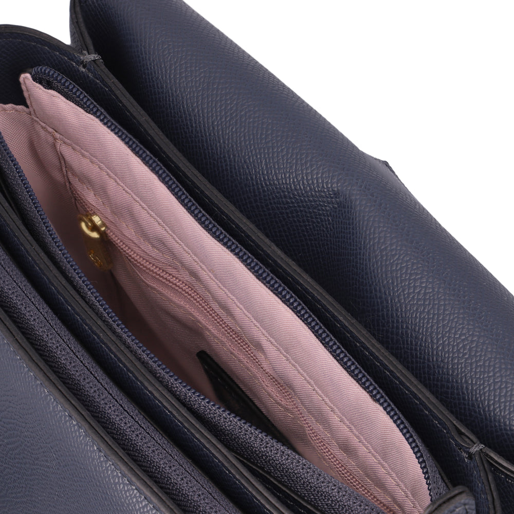 Cartera Roundtheclock Shoulder Bag+Flap Deep Blue