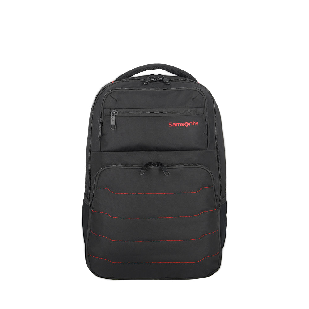 Mochila para laptop hombre Acceleration Stark negro/rojo 17