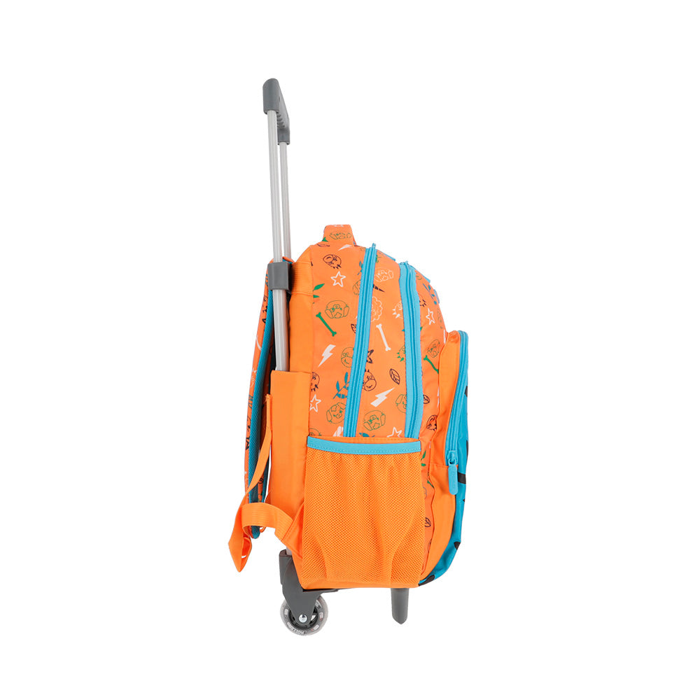 Mochila de Rodinha masculina infantil Lincoln Laranja