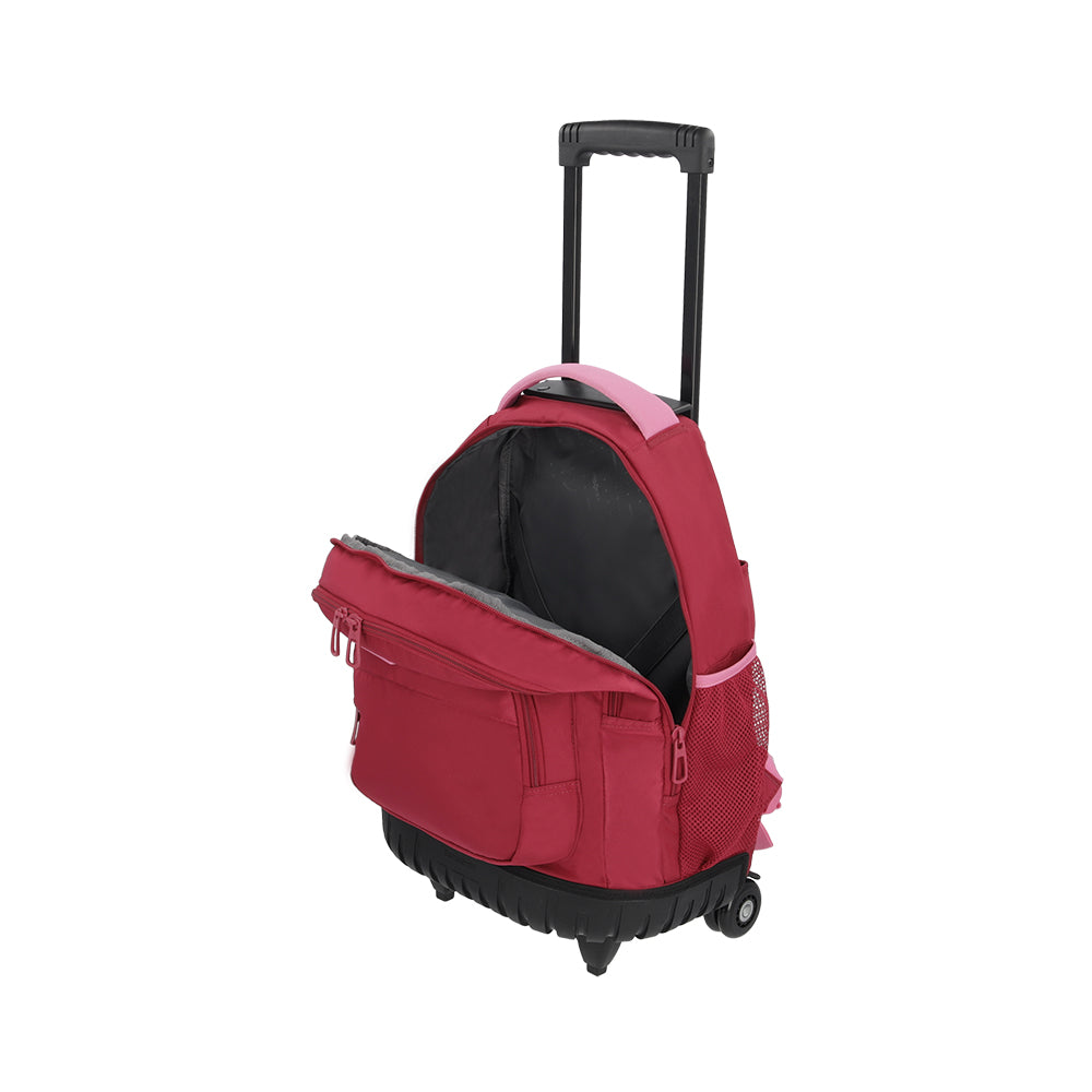 Mochila com rodas para notebook feminina Acceleration Java rosa 16"