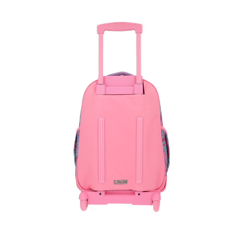 Mochila de Rodinha feminina infantil Cross Rosa e Lilás