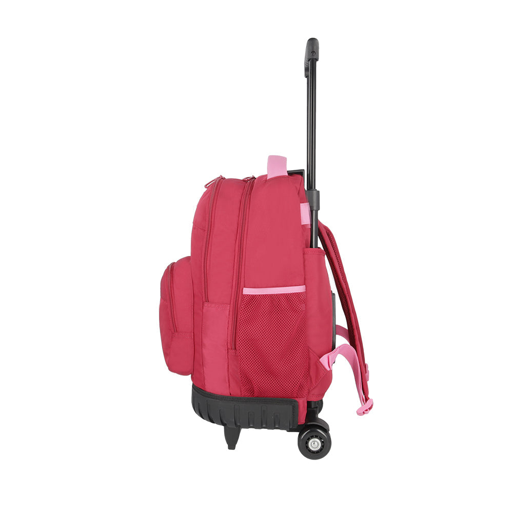 Mochila com rodas para notebook feminina Acceleration Java rosa 16"