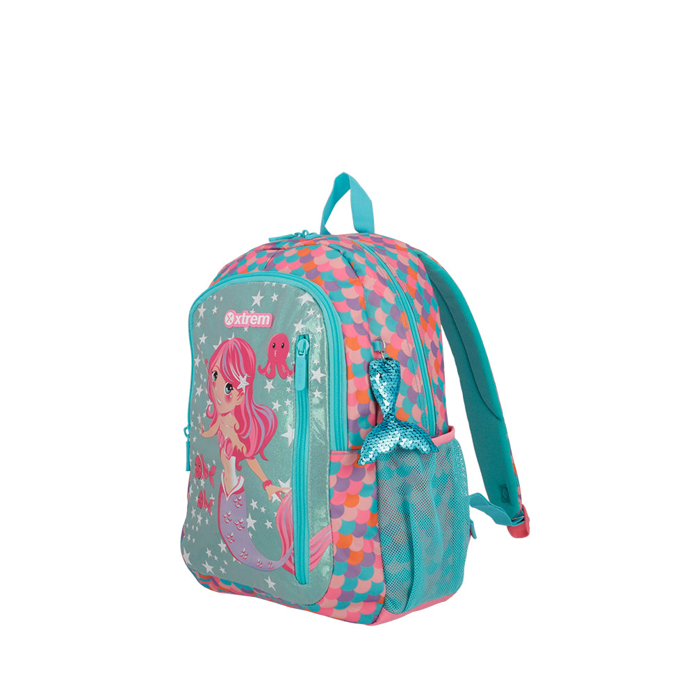 Mochila feminina infantil Logan Sereia Rosa