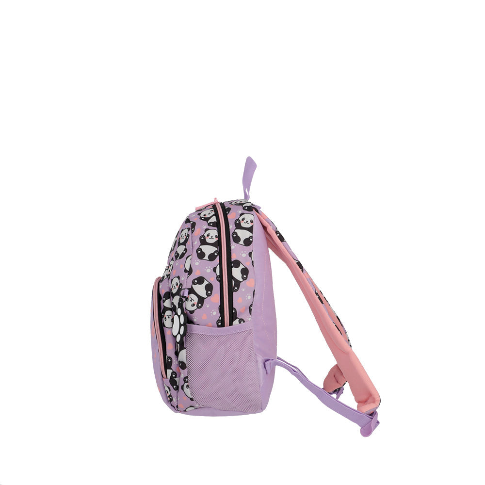 Mochila feminina infantil Power Panda Lilás