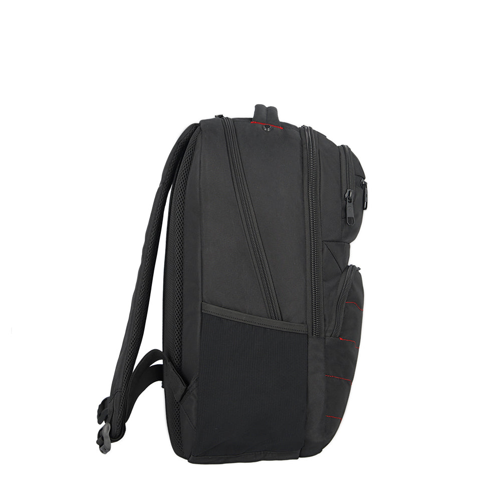 Mochila para laptop hombre Acceleration Stark negro/rojo 17