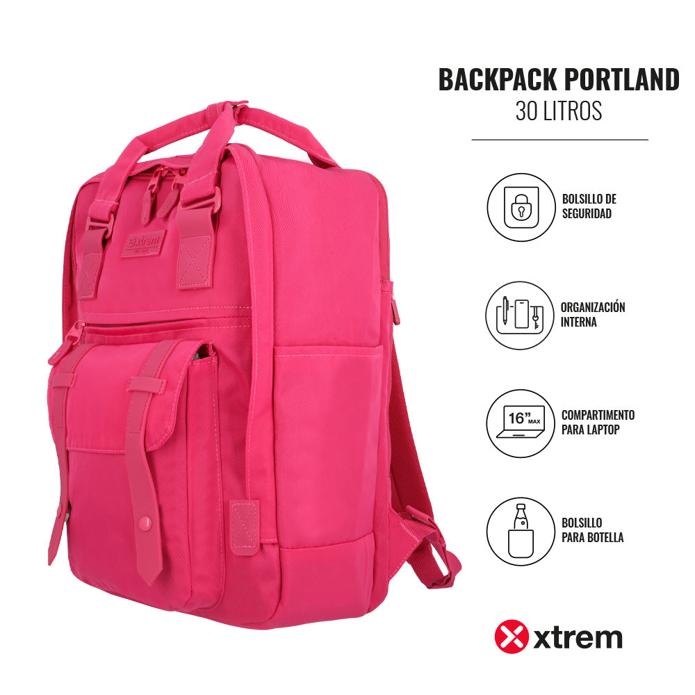 Mochila para notebook 16" feminina Portland Rosa