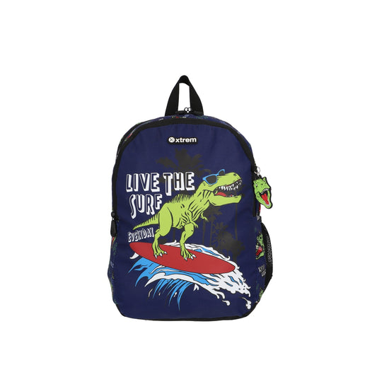 Mochila School Backpack Mini Boom 212 Blue Dino