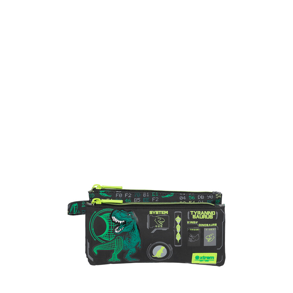 Estojo infantil masculino Trinity Dino Verde