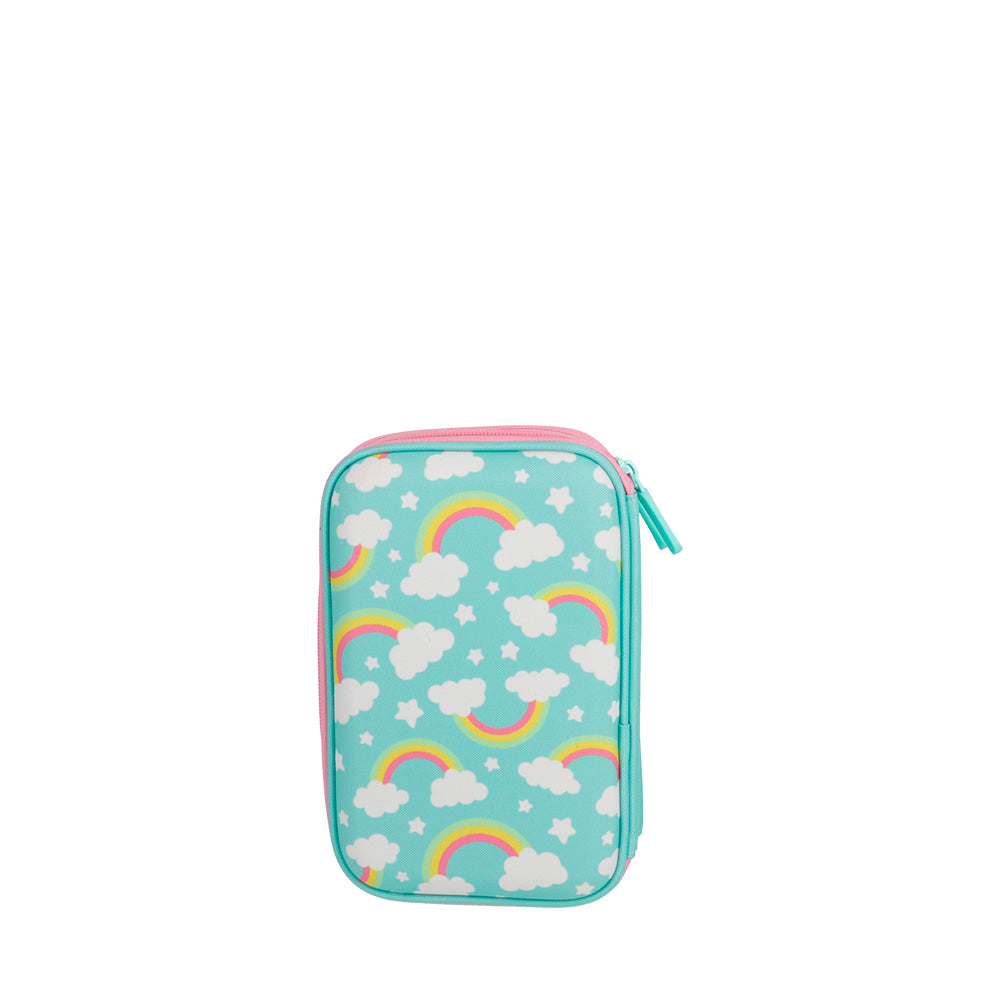 Estojo infantil feminino Tucson Gato Verde Água