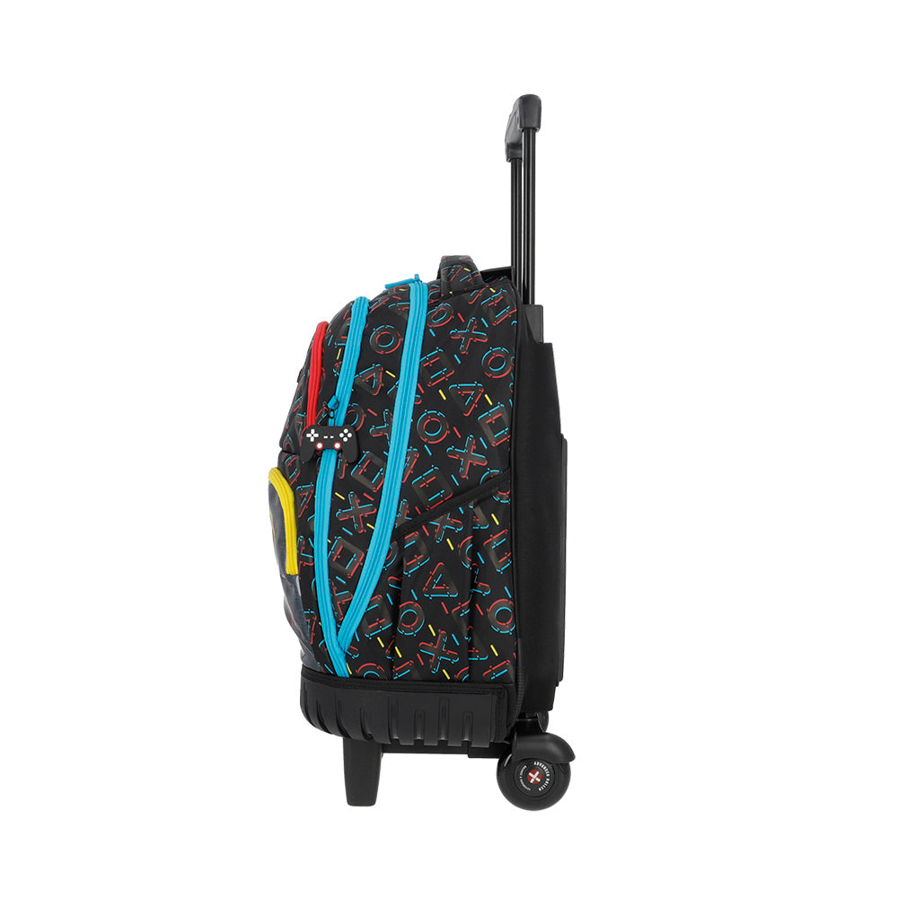 Mochila de Rodinha masculina infantil Cross preta