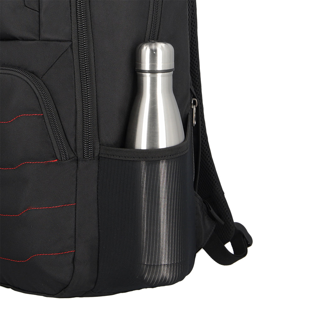 Mochila para laptop hombre Acceleration Stark negro/rojo 17
