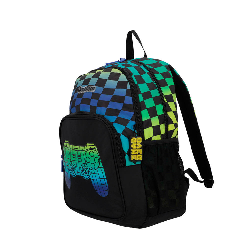 Mochila masculina infantil Hopper Gamer Preta