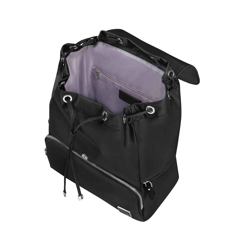 Mochila Samsonite Essentially Karissa com 3 Bolsos Preta