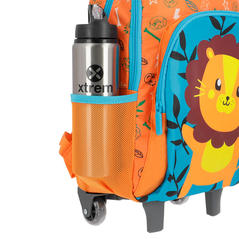 Mochila de Rodinha masculina infantil Lincoln Laranja