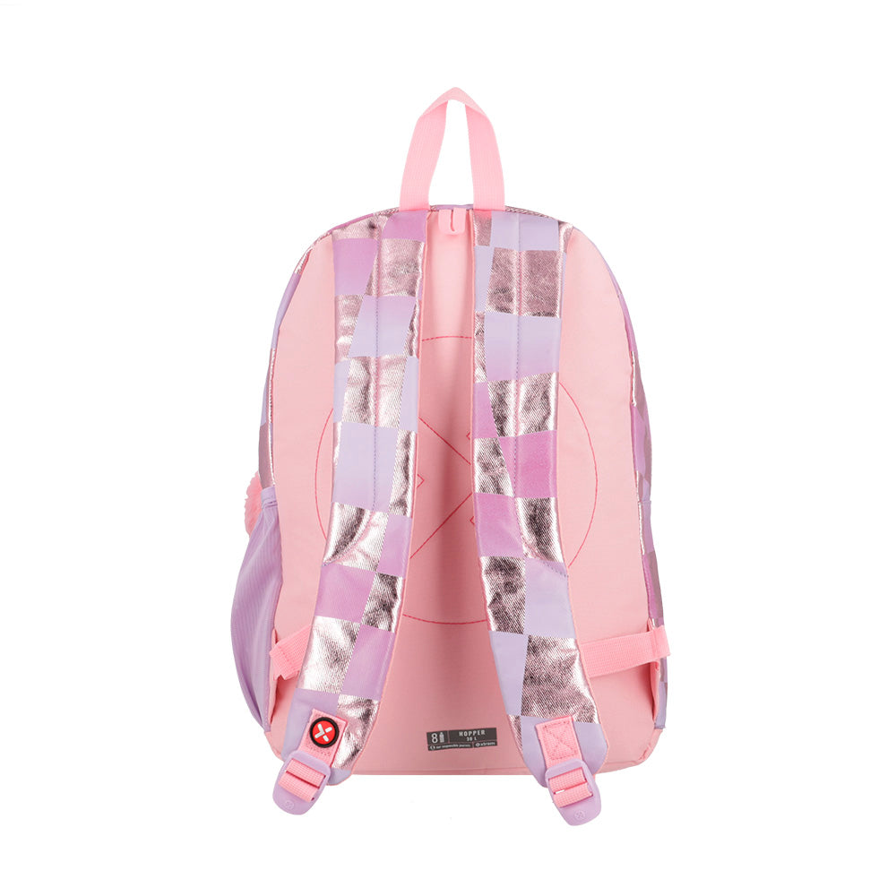 Mochila feminina infantil Hopper Checks Lilás