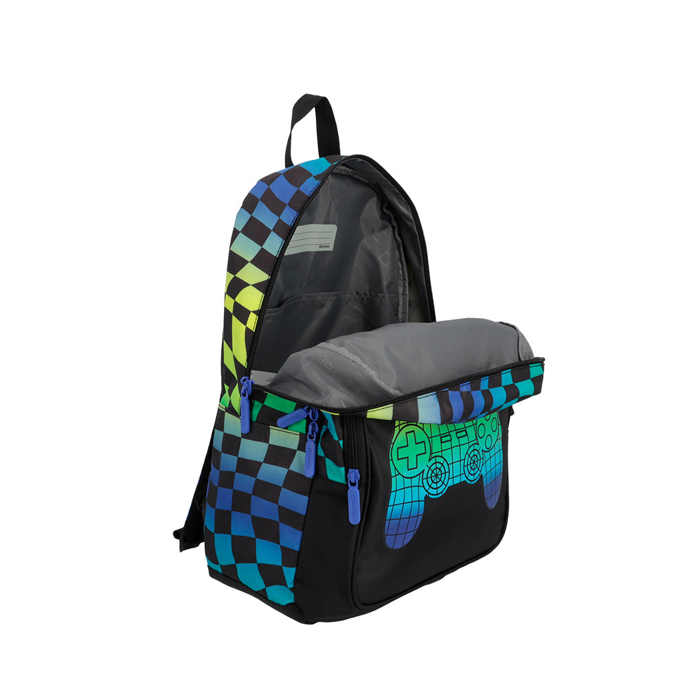 Mochila masculina infantil Hopper Gamer Preta