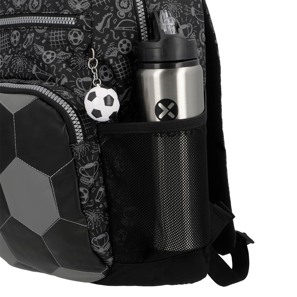 Mochila masculina infantil Bolt Futebol Preta