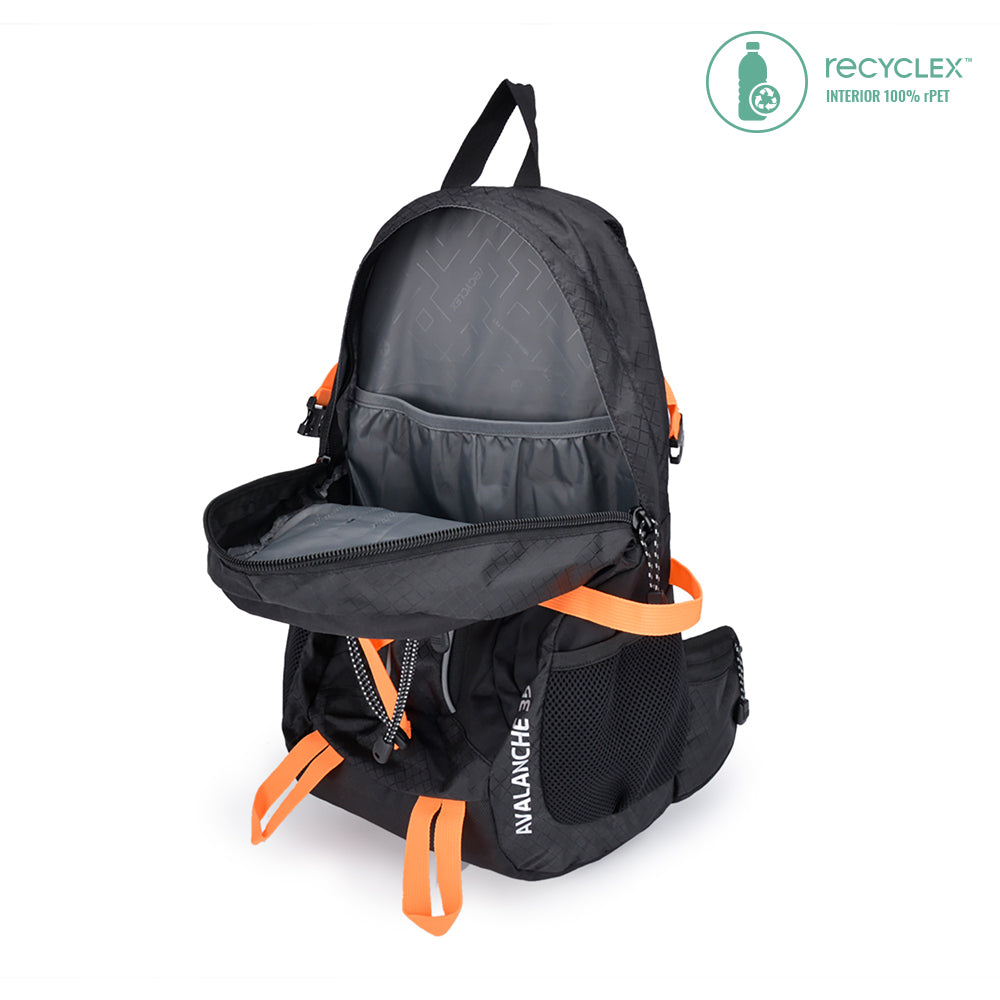 Mochila Avalanche SS22 Negro/Naranjo
