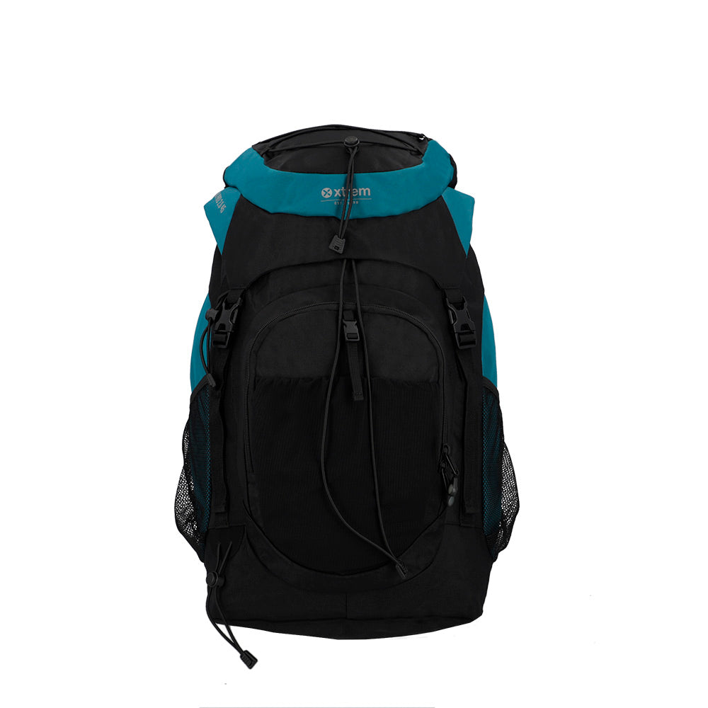 Mochila Trail Pro 2.0 4XT Preta e Azul Petróleo