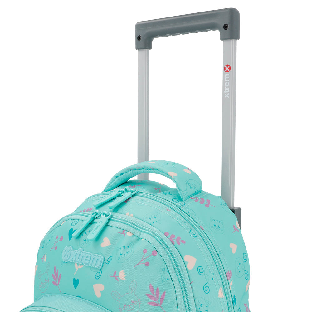Mochila de Rodinha feminina infantil Lincoln verde água