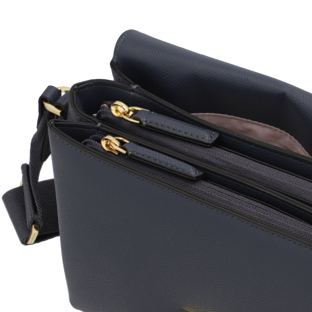 Cartera Roundtheclock Shoulder Bag+Flap Deep Blue