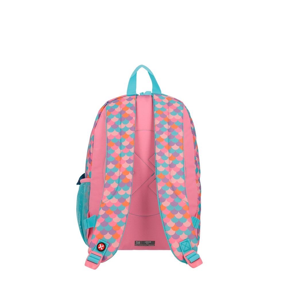 Mochila feminina infantil Logan Sereia Rosa