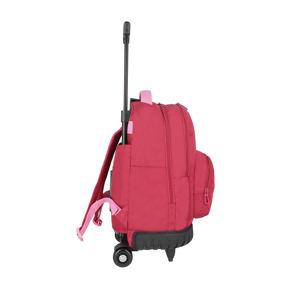 Mochila com rodas para notebook feminina Acceleration Java rosa 16"